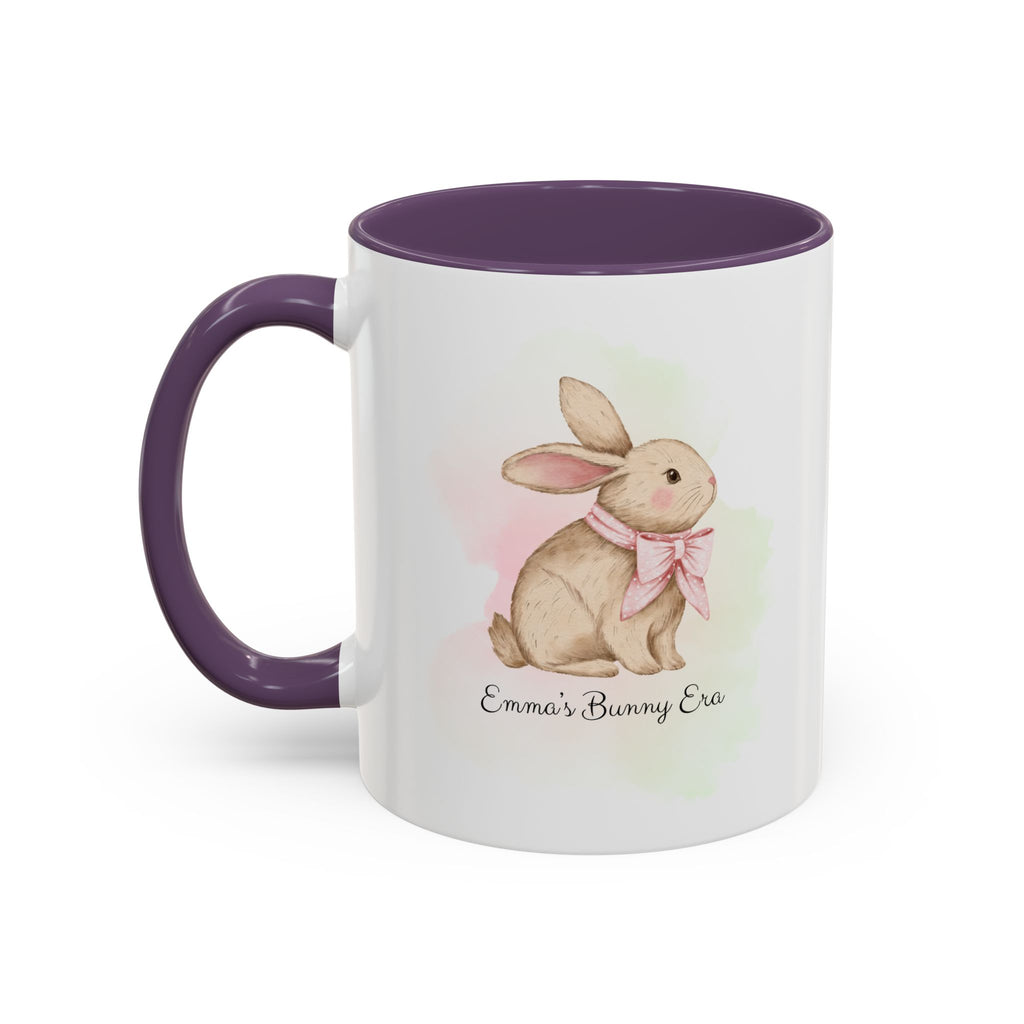 Personalized Bunny Era Mug – Custom Name Easter Cup for Girls in Pink or Purple | Cute Spring Kids Gift
