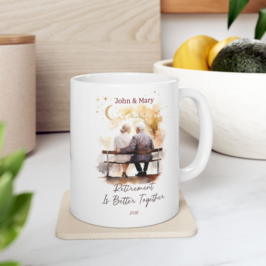 Personalized Retirement Mug 2026 | Custom Couples Retirement Gift | John & Mary
