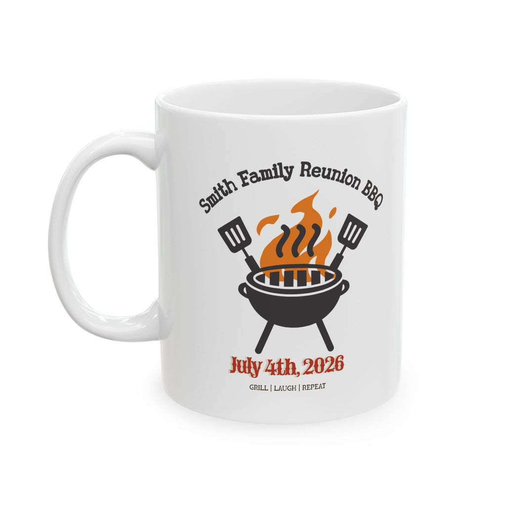 Personalized Family Reunion BBQ Mug, Custom Family BBQ Cup, Family Gathering Gift, BBQ Party Mug, Family Name Coffee Mug, Summer Reunion Keepsake