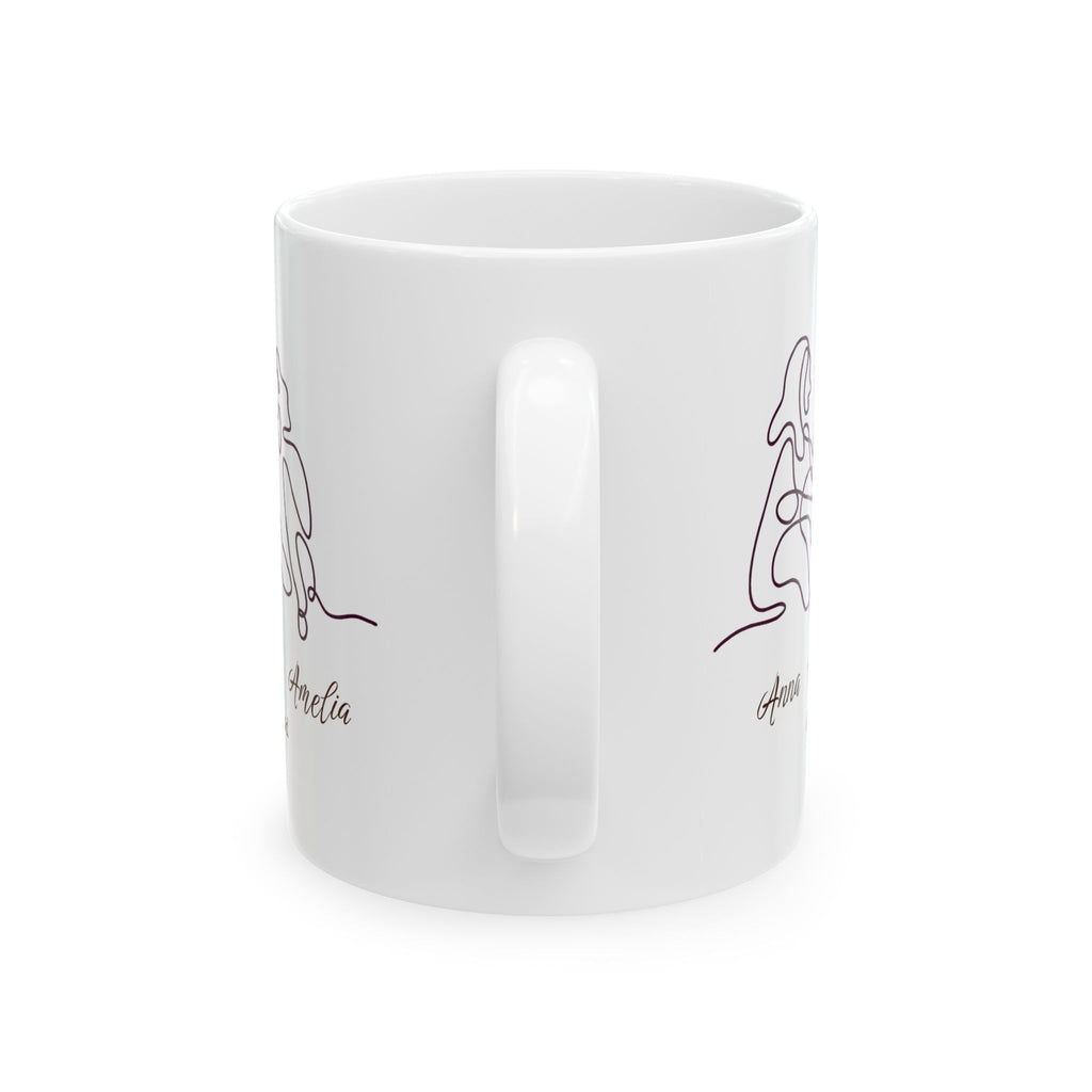Galentine’s Squad Mug – Personalized Line Art Best Friends Mug with 3 Names, Friendship Gift for Galentine’s Day, Birthday & Anniversary