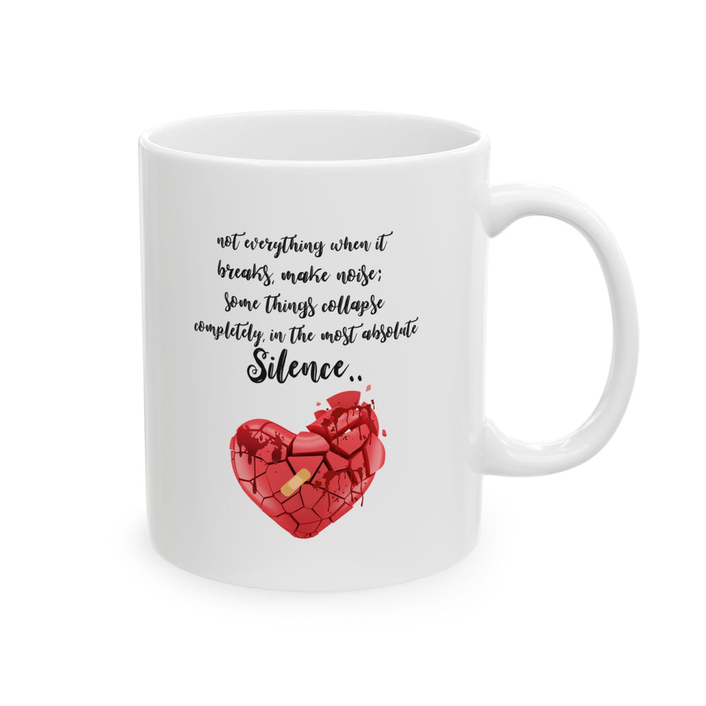 Broken Red Heart Mug – Emotional Quote Coffee Mug, Love & Healing Gift for Valentine’s Day, Anniversary, Birthday or Wedding