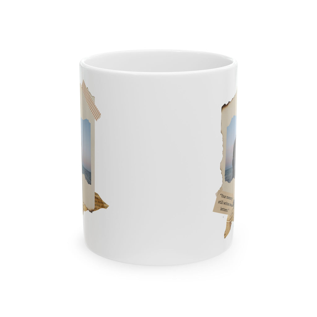 Personalized Vintage Photo Mug – Your Ghosts Still Write Me Letters, Custom Photo & Quote Romantic Keepsake Gift