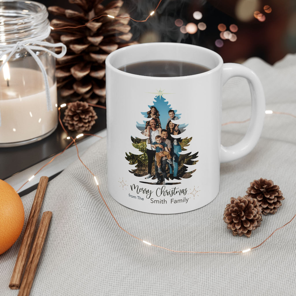 Winter Woodland Mug - Snowy Pine Tree Ceramic Coffee Cup (11oz & 15oz)