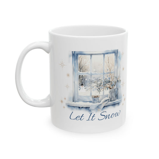 Let It Snow Winter Mug – Cozy Christmas Coffee Cup, Let It Snow Mug | Cozy Winter Christmas Coffee Cup