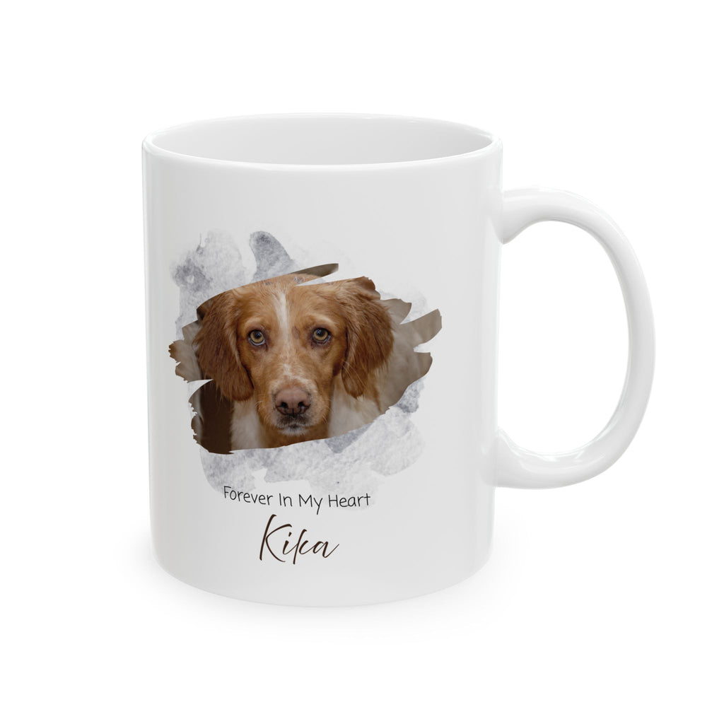 Personalized Pet Memorial Mug Custom Dog Photo Mug Pet Loss Gift Forever In My Heart Dog Remembrance Mug Sympathy Gift Pet Lover Gift