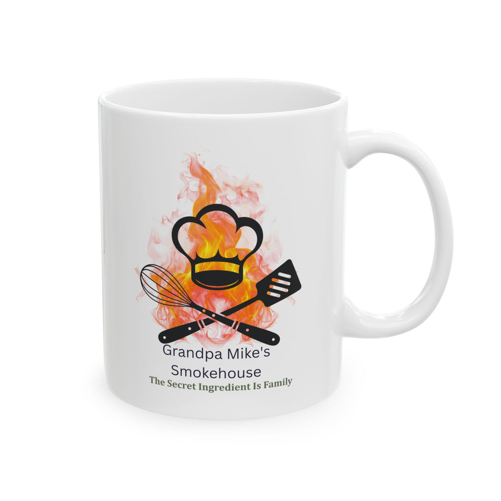 Personalized Grandpa BBQ Mug, Custom Smokehouse Coffee Mug, Grill Master Gift, Grandpa Gift, BBQ Lover Mug, Father's Day Gift, Custom Name Mug