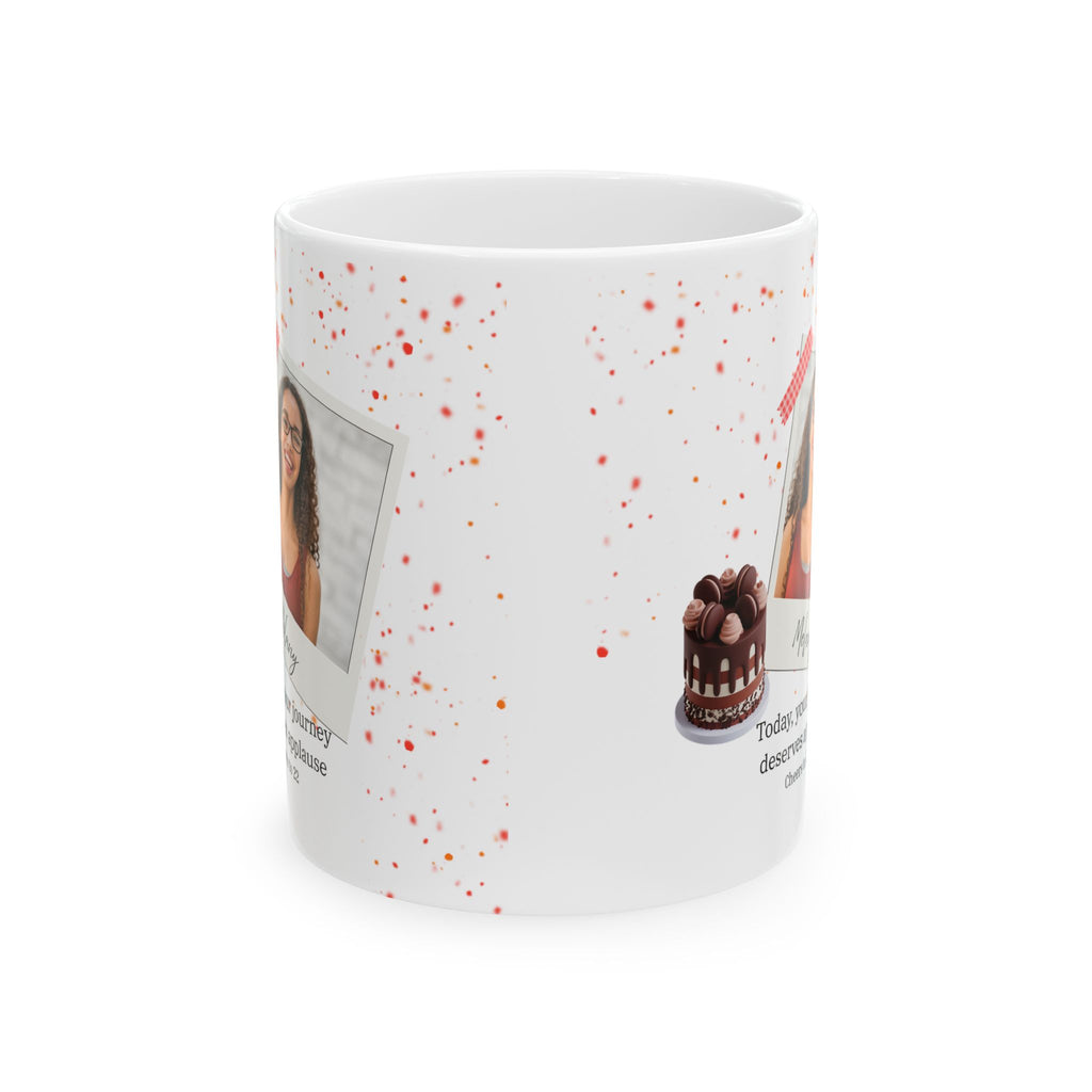 Personalized Birthday Photo Mug – Confetti Camera Design with Name and Age
