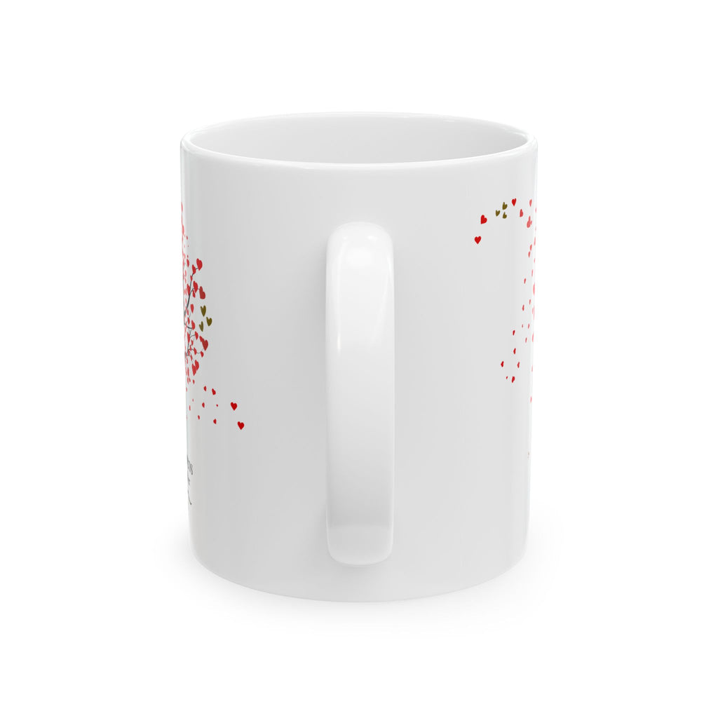 Personalized Couple Mug – Romantic Tree of Hearts Anniversary Gift with Names and Year