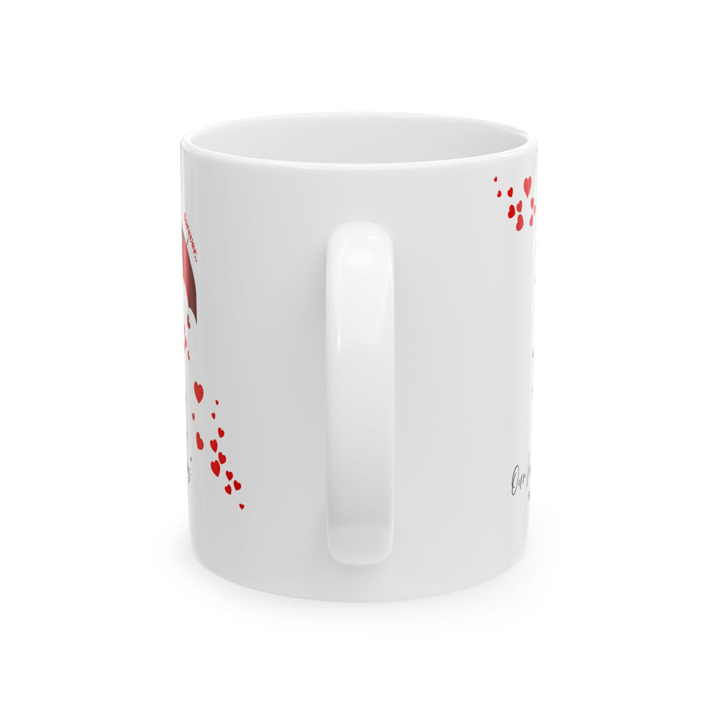 Personalized Couple Mug – Our Love Story Begins Forever Umbrella Love Design
