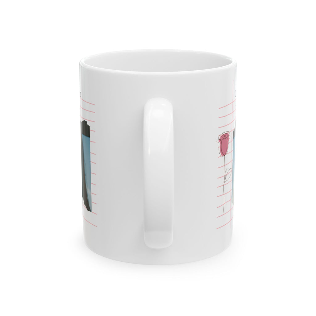 Personalized Couple Photo Mug – Our Memories Notebook Style with Names and Year