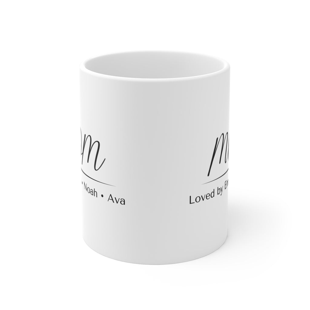Personalized Mom Mug – Loved by Kids Names | Custom Mother’s Day Gift | Mom Gift from Kids | Personalized Coffee Mug for Mom