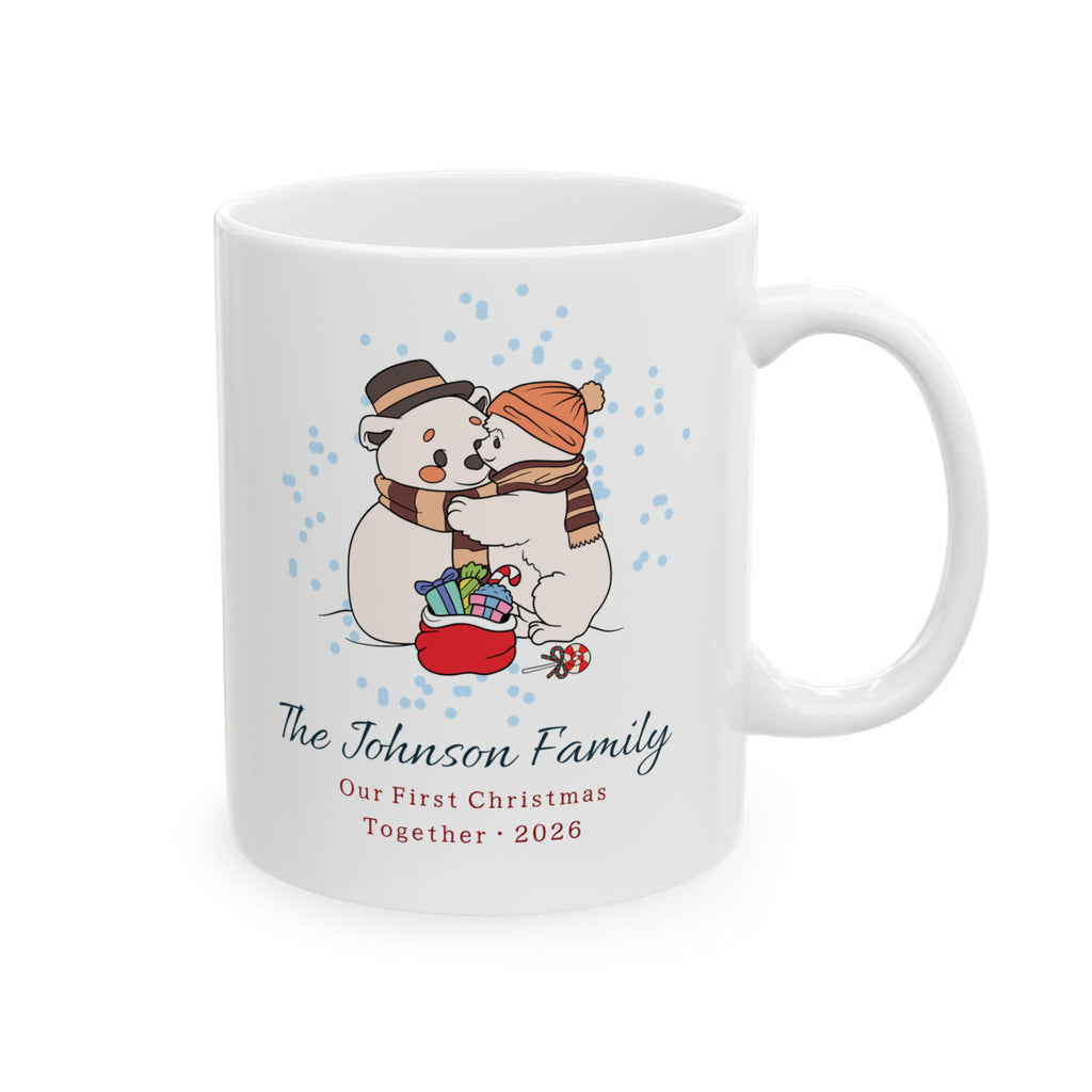 Personalized Family Christmas Mug – Custom Last Name Gift