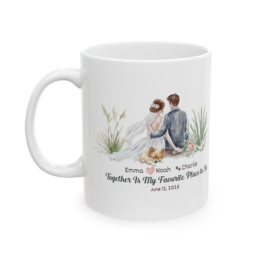 A Love Story Made Personal ❤️🐶 Custom Couple Mug With Their Dog | Perfect Gift Idea