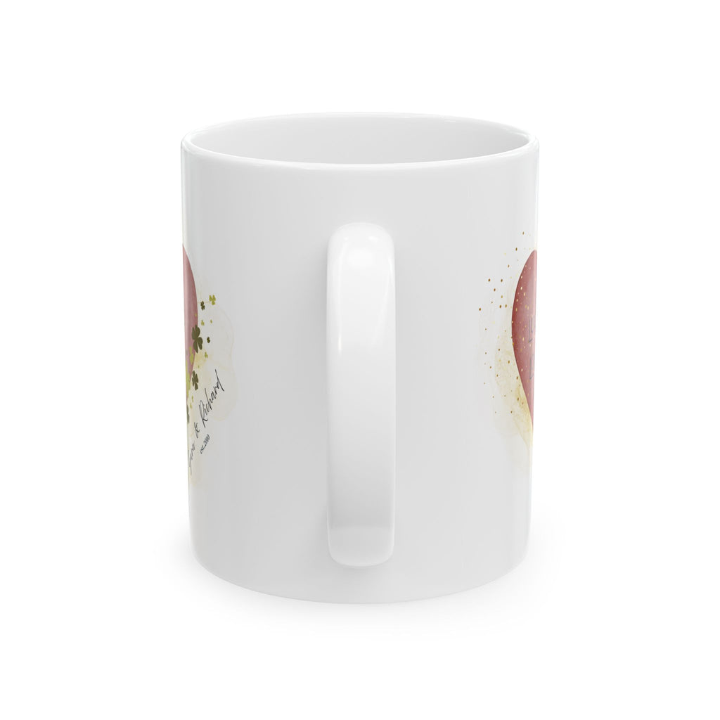 Lucky to Love You Personalized Mug – Custom Couple Coffee Mug with Names, St. Patrick’s Day Gift, Anniversary or Valentine’s Gift