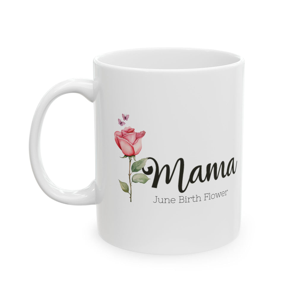 Personalized Birth Flower Mug for Mom | Custom Mama Gift, Personalized birth flower mug for Mom with a beautiful watercolor flower. Choose her birth month for a meaningful Mama gift.
