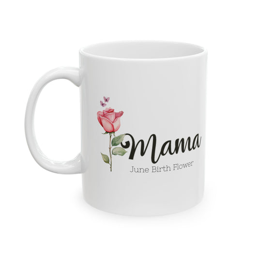 Personalized Birth Flower Mug for Mom | Custom Mama Gift, Personalized birth flower mug for Mom with a beautiful watercolor flower. Choose her birth month for a meaningful Mama gift.