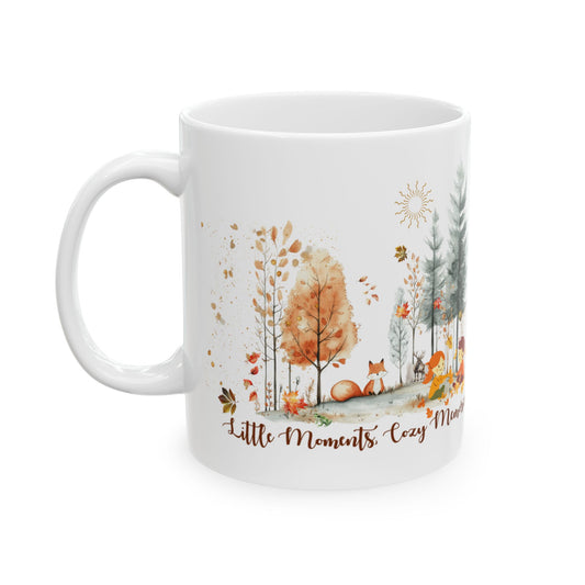 Fall Mug, Autumn Leaves & Cozy Memories | Cute Woodland Coffee Cup