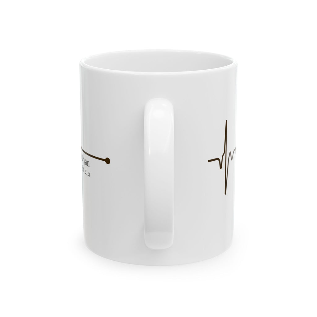 Personalized Doctor & Nurse Mug – Heartbeat ECG Design with Name & Specialty, Est. Year Medical Gift