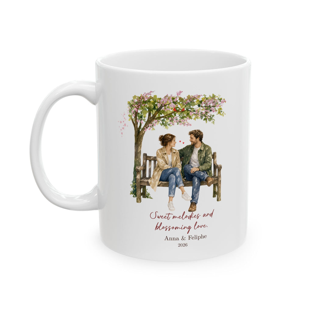 Personalized Couple Mug – Custom Names & Date, Romantic Love Coffee Mug,Personalized Couple Mug – Custom Names & Love Gift