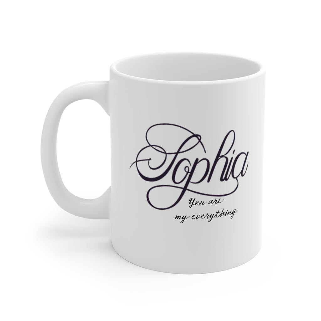 Personalized Name Mug – Elegant Script Name Coffee Cup, Custom Name Gift, Minimalist Calligraphy Mug, Birthday Gift for Her
