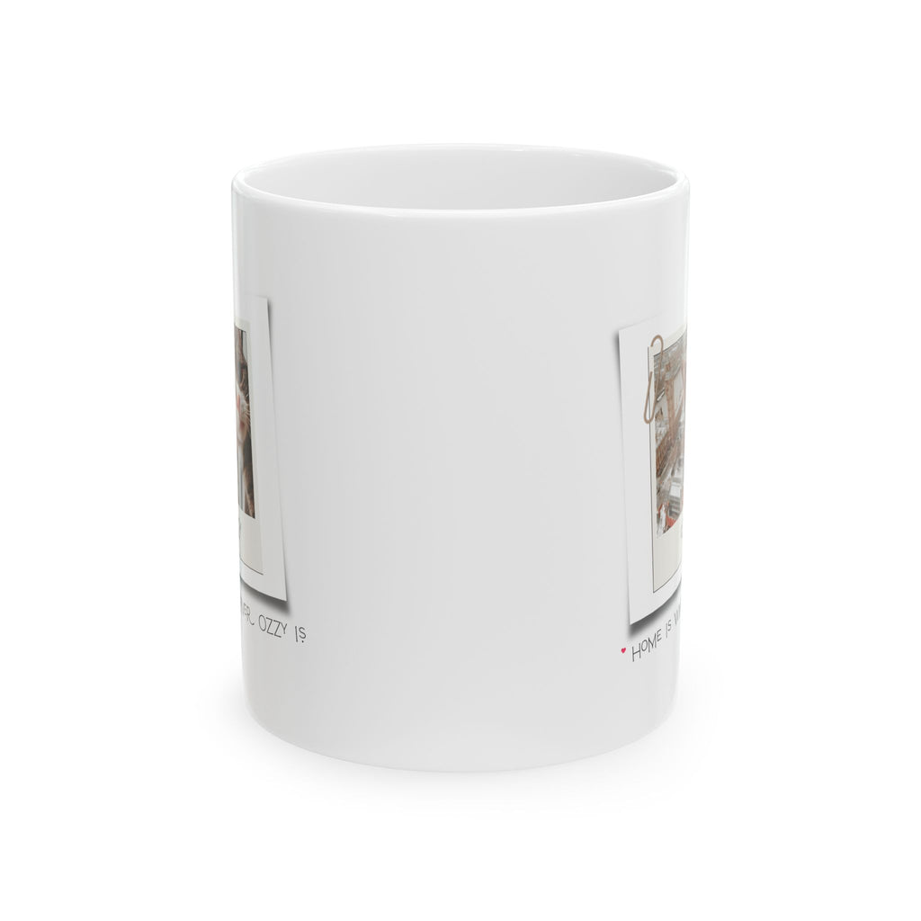 Personalized Pet Photo Mug – Home Is Wherever Your Cat Is | Custom Cat Lover Gift