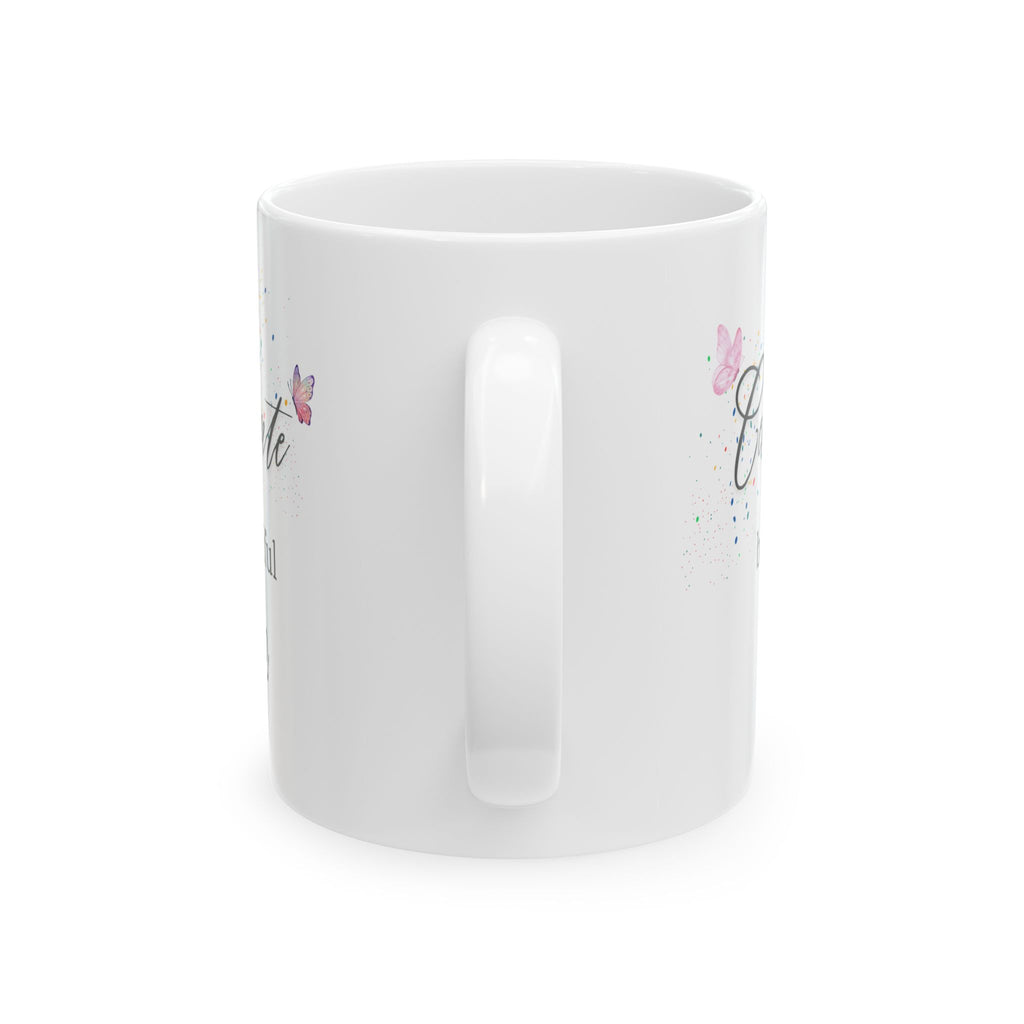 Celebrate Your Beautiful Life Mug – Inspirational Butterfly Confetti Coffee Cup, Positive Quote Gift for Birthday, Anniversary, Valentine’s Day & Wedding