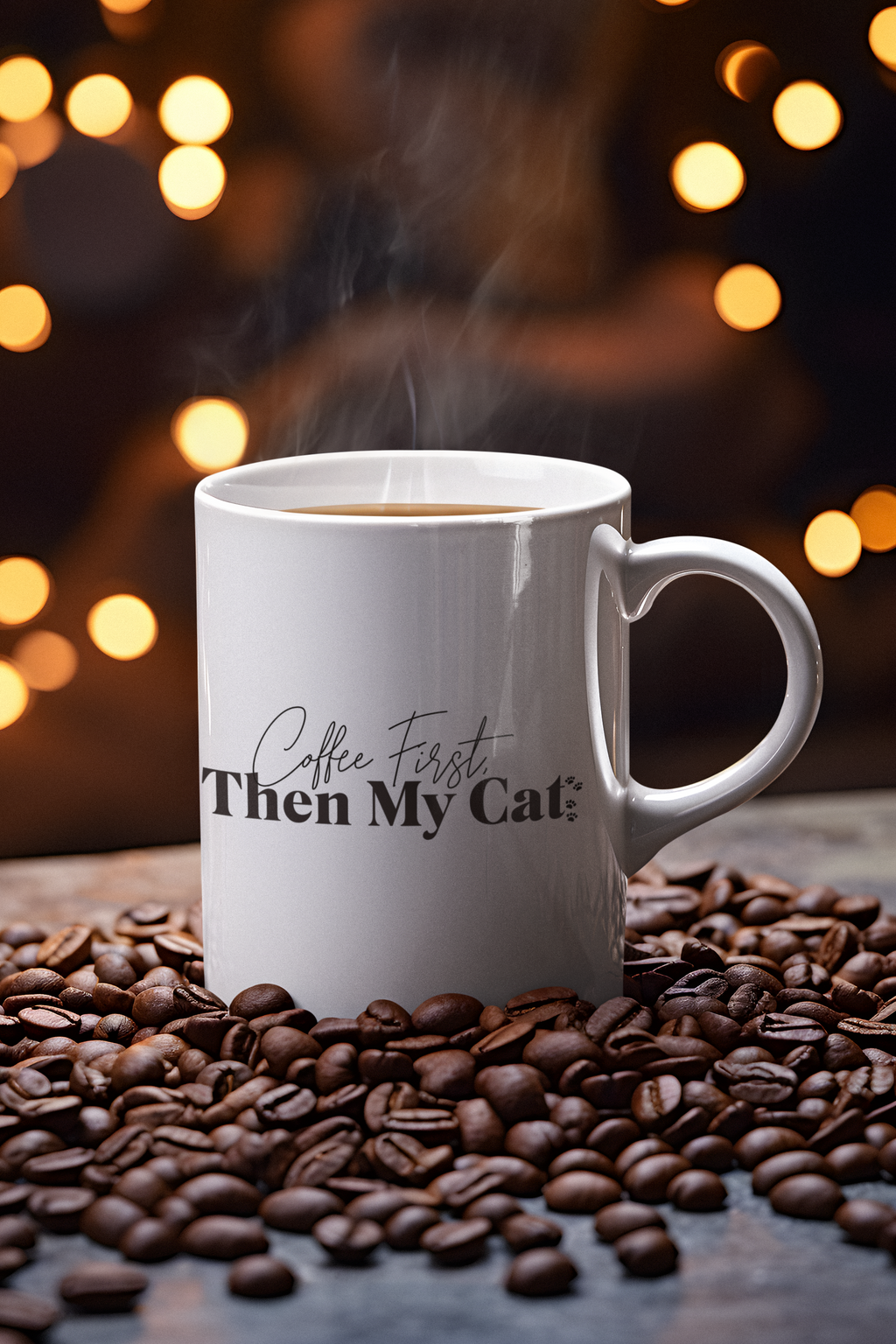 Coffee First Then My Cat Mug, Cat Lover Gift, Funny Cat Coffee Mug, Cute Cat Mom Gift, Minimalist Cat Mug, Gift for Cat Owner, Pet Lover Mug