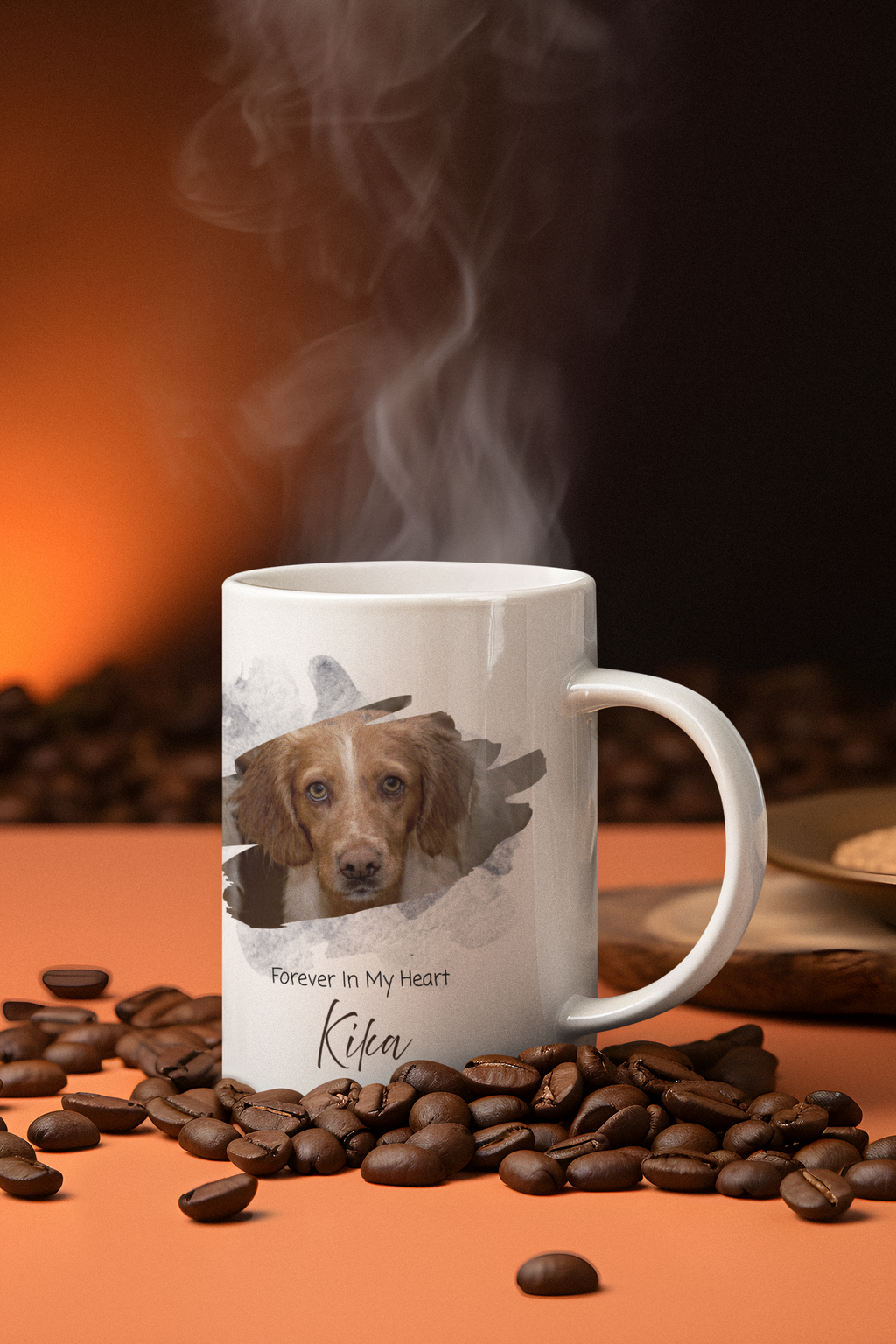 Personalized Pet Memorial Mug Custom Dog Photo Mug Pet Loss Gift Forever In My Heart Dog Remembrance Mug Sympathy Gift Pet Lover Gift