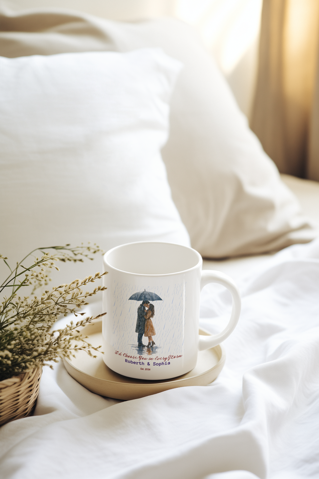 Custom Couple Mug - Personalized "I'd Choose You in Every Storm" Anniversary & Wedding Coffee Cup