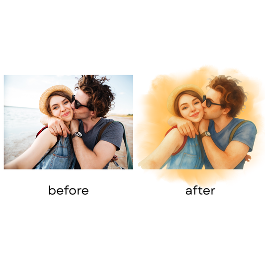 Custom Watercolor Photo Mug for Couples, Personalized Couple Gift, Anniversary Gift, Romantic Gift, Custom Photo Mug, Wedding Gift, Family Keepsake Mug