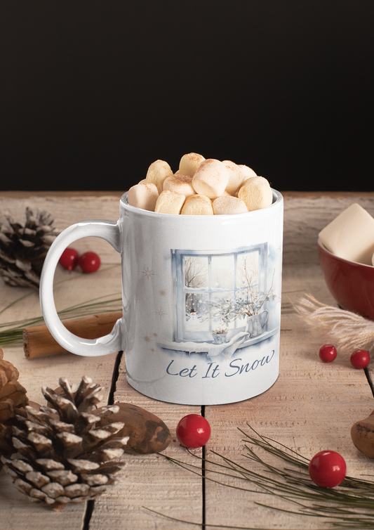 Let It Snow Winter Mug – Cozy Christmas Coffee Cup, Let It Snow Mug | Cozy Winter Christmas Coffee Cup