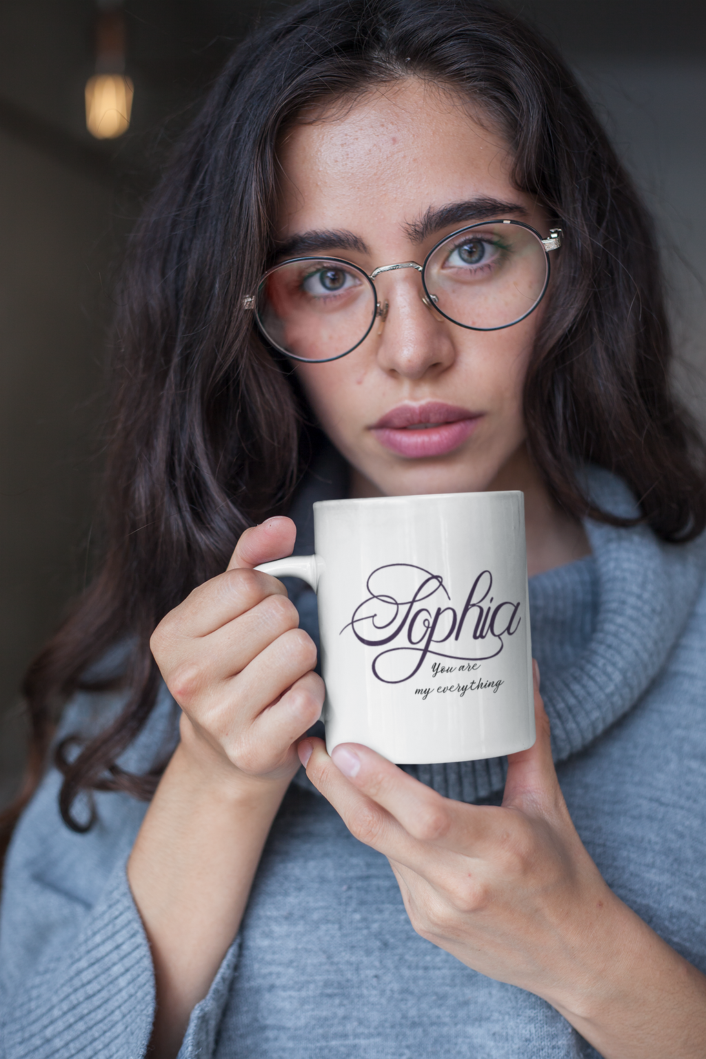 Personalized Name Mug – Elegant Script Name Coffee Cup, Custom Name Gift, Minimalist Calligraphy Mug, Birthday Gift for Her
