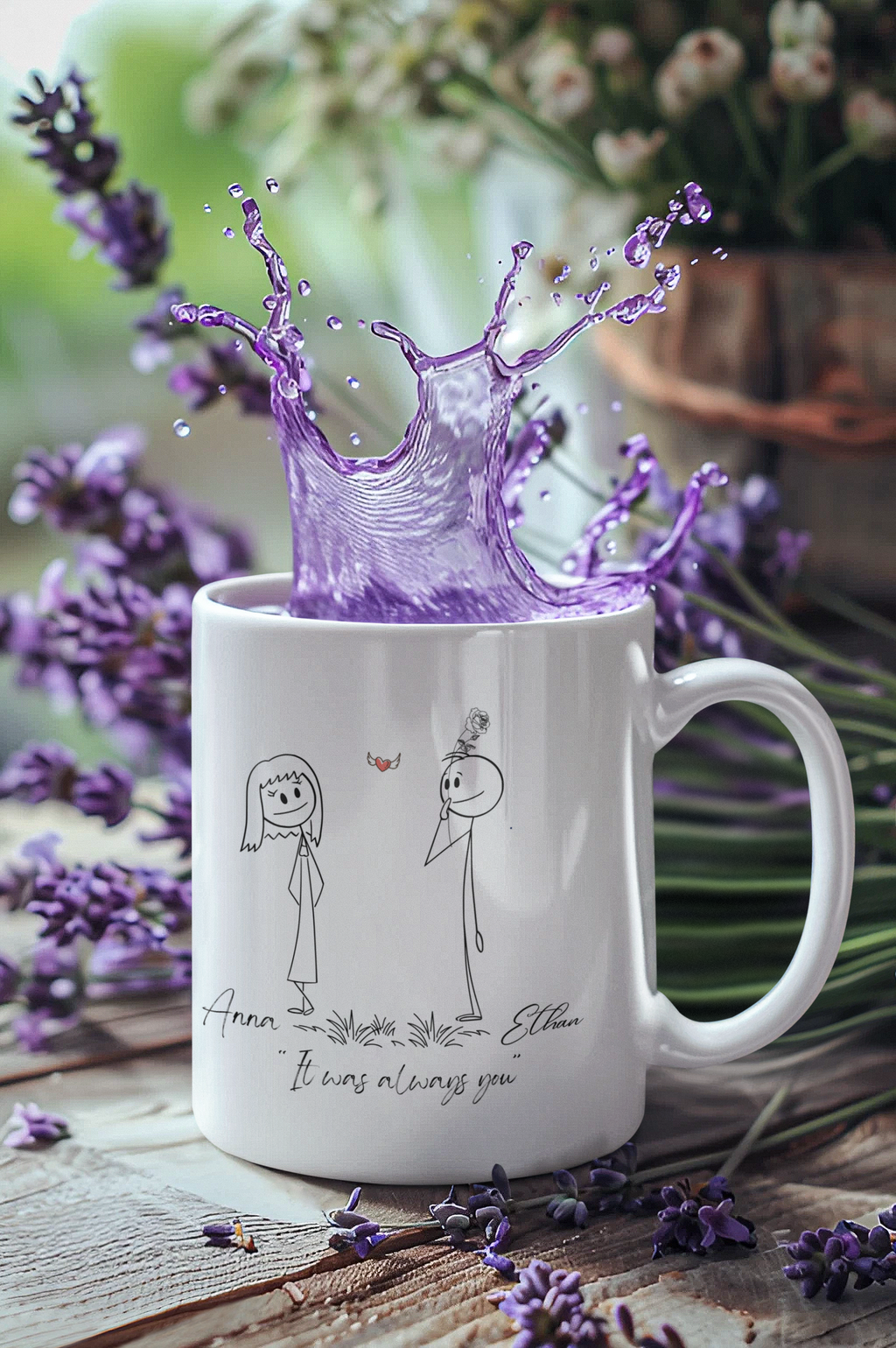 Personalized Couple Mug with Names, It Was Always You Mug, Custom Anniversary Gift, Romantic Coffee Cup for Him Her, Boyfriend Girlfriend Gift
