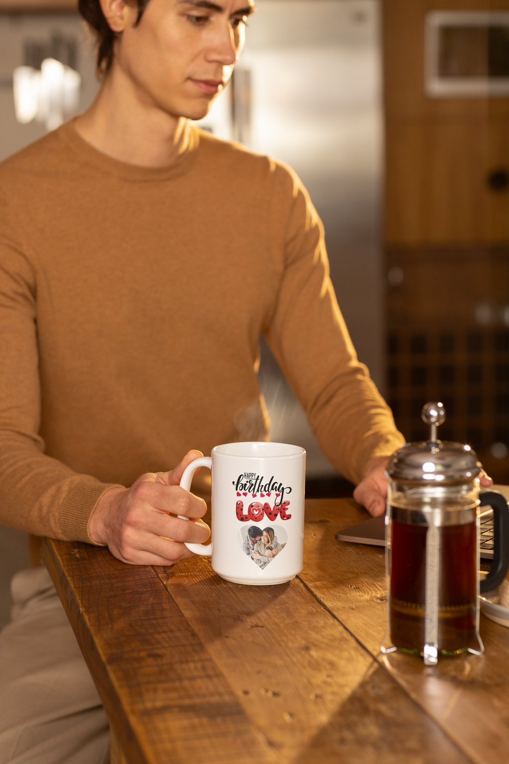 Personalized Birthday Mug – Happy Birthday Love Heart Photo Gift
