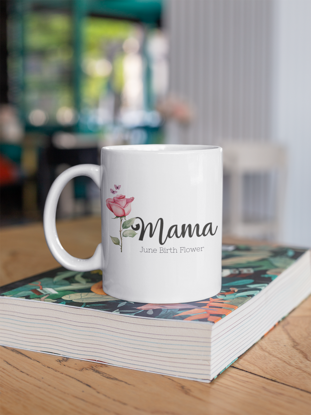 Personalized Birth Flower Mug for Mom | Custom Mama Gift, Personalized birth flower mug for Mom with a beautiful watercolor flower. Choose her birth month for a meaningful Mama gift.