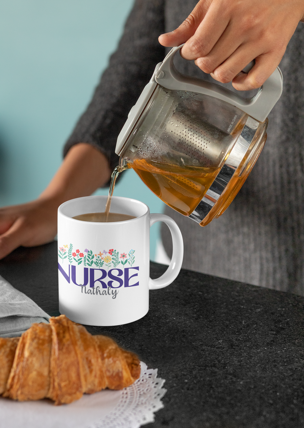 Personalized Nurse Mug – Custom Name Coffee Cup for Nurses