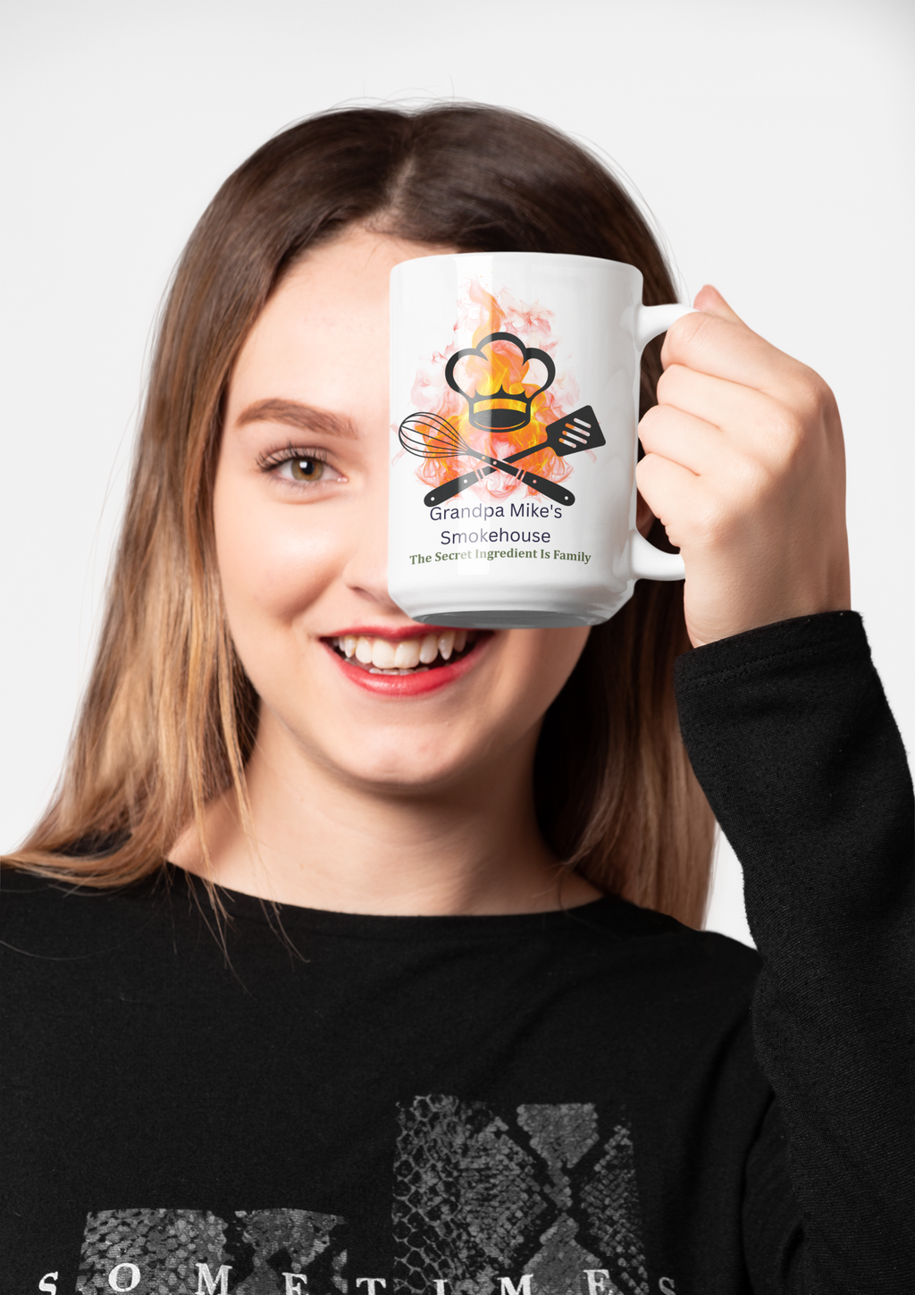 Personalized Grandpa BBQ Mug, Custom Smokehouse Coffee Mug, Grill Master Gift, Grandpa Gift, BBQ Lover Mug, Father's Day Gift, Custom Name Mug