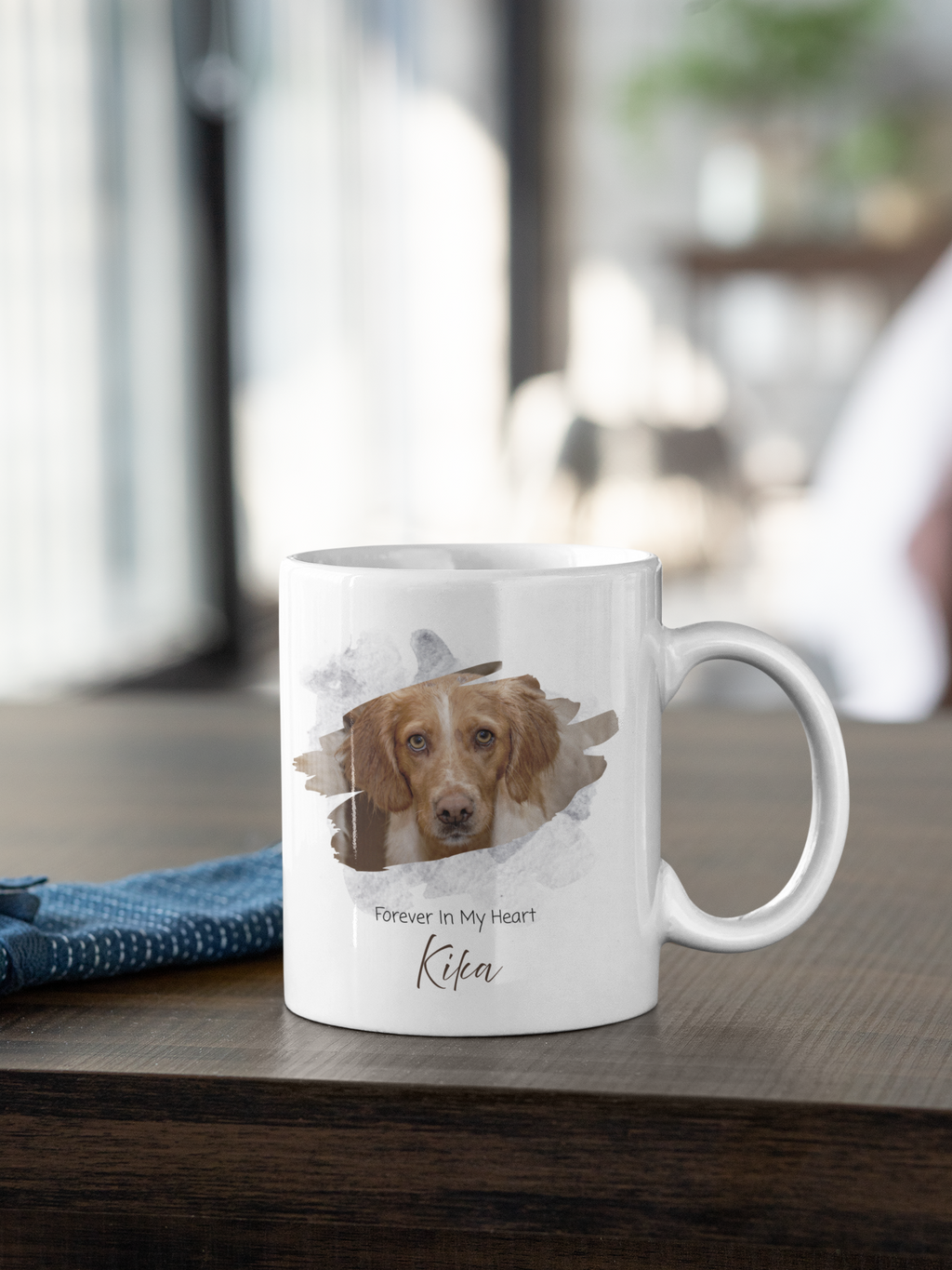 Personalized Pet Memorial Mug Custom Dog Photo Mug Pet Loss Gift Forever In My Heart Dog Remembrance Mug Sympathy Gift Pet Lover Gift