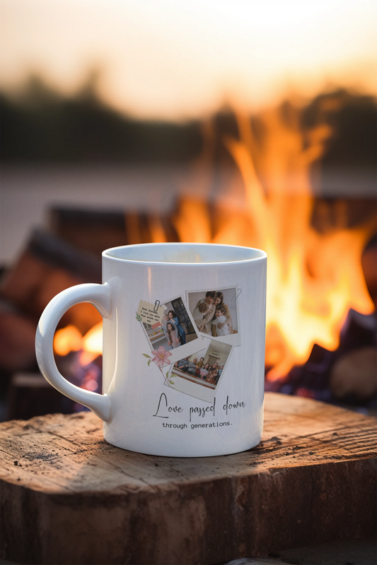 Personalized Family Photo Mug – Custom Picture Collage Gift for Mom, Grandma Gift, Love Passed Down Through Generations Mug