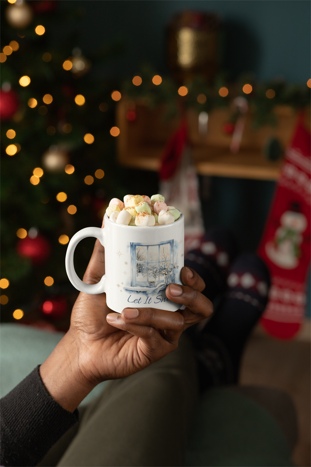 Let It Snow Winter Mug – Cozy Christmas Coffee Cup, Let It Snow Mug | Cozy Winter Christmas Coffee Cup