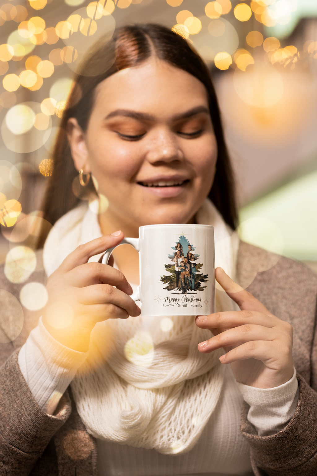 Winter Woodland Mug - Snowy Pine Tree Ceramic Coffee Cup (11oz & 15oz)